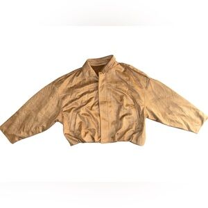 Tan Faux Suede Jacket Size Medium